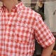 SOUTIENCOL/���ƥ����󥳥� RE MAKE POLO-H CANCLINI OrangeBlockCheck