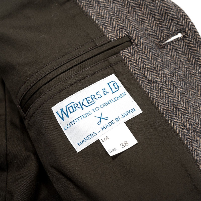 WORKERS Maple Leaf Jacket Brown Psttern Tweed/����������ᥤ�ץ�꡼�ե��㥱�å�
