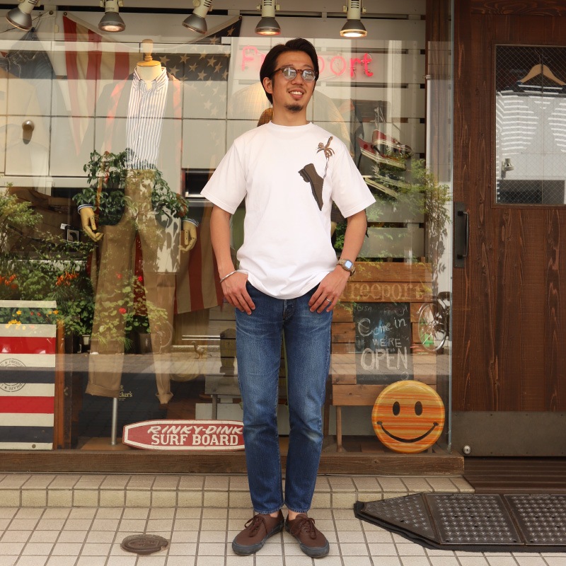 WORKERS/�������  3PLY SHOE PRINT TEE REGULAR FIT �쥮��顼�ե��å�