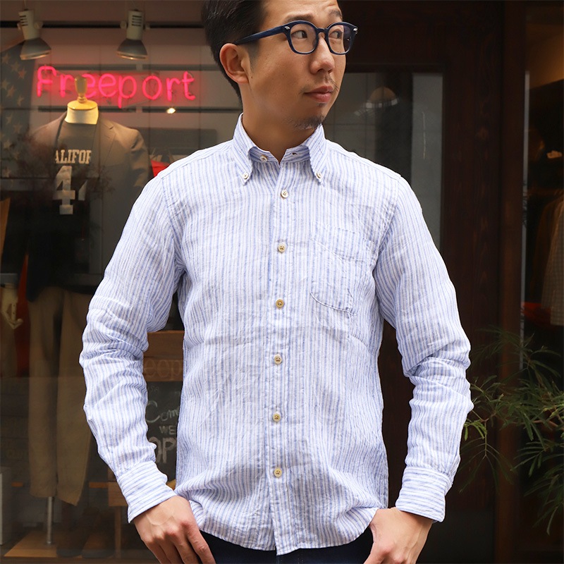 SOUTIENCOL/���ƥ����󥳥� SanFrancisco2014 Canclini  Linen Stripe �ܥ�������󥷥��
