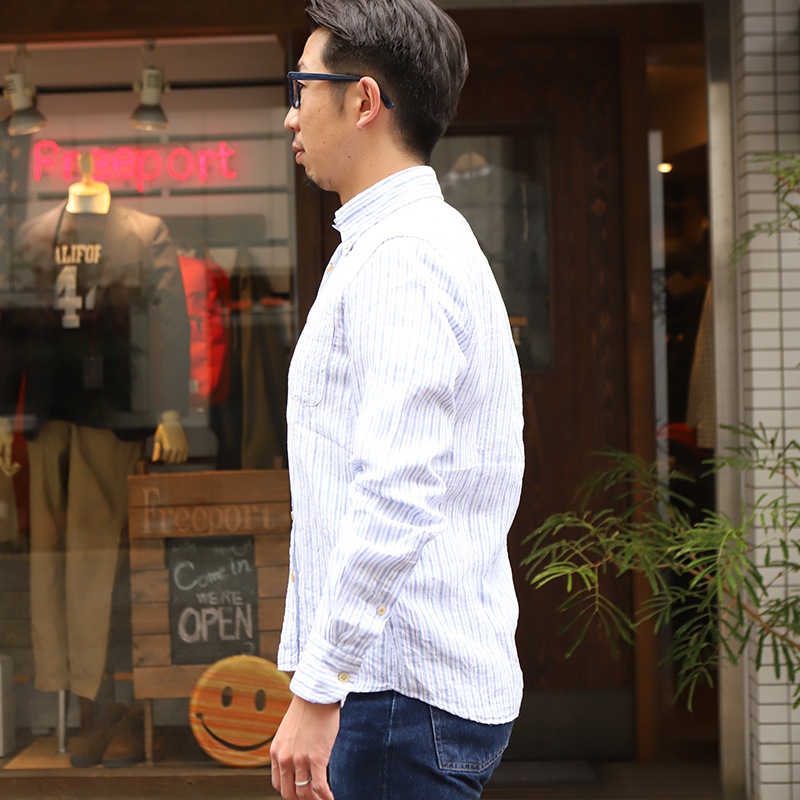 SOUTIENCOL/���ƥ����󥳥� SanFrancisco2014 Canclini  Linen Stripe �ܥ�������󥷥��
