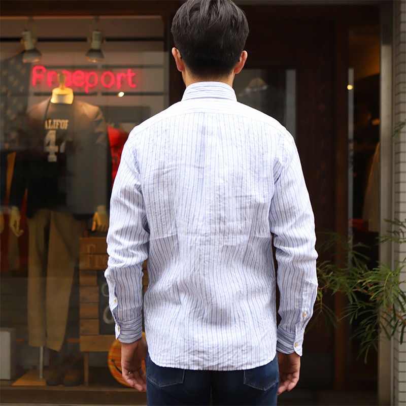 SOUTIENCOL/���ƥ����󥳥� SanFrancisco2014 Canclini  Linen Stripe �ܥ�������󥷥��