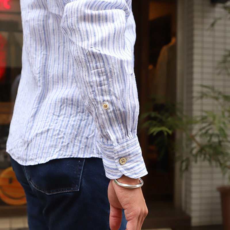 SOUTIENCOL/���ƥ����󥳥� SanFrancisco2014 Canclini  Linen Stripe �ܥ�������󥷥��