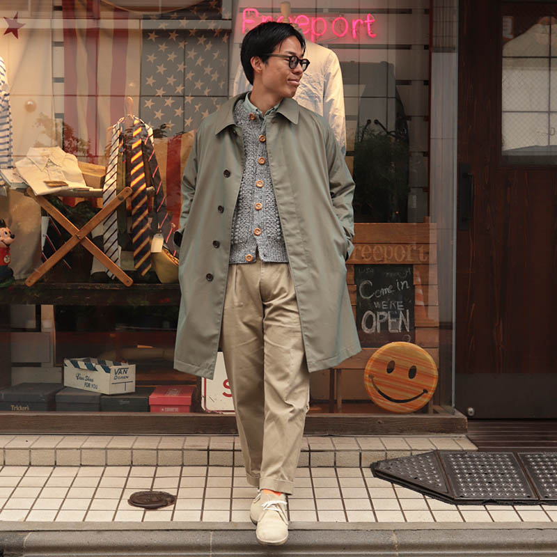 WORKERS/�������  Gabardine Bal CollarCoat