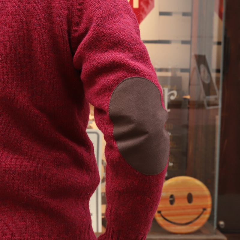 Jamieson's/����ߥ��� CREW NECK SWETER ELBOW PATCH