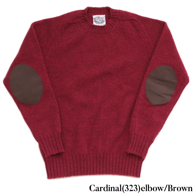 Jamieson's/����ߥ��� CREW NECK SWETER ELBOW PATCH