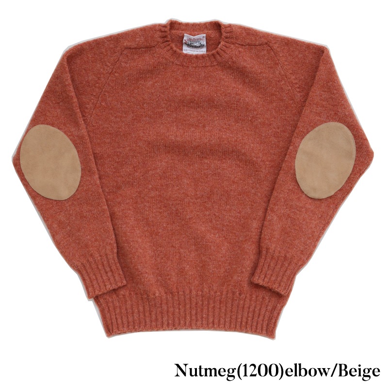 Jamieson's/����ߥ��� CREW NECK SWETER ELBOW PATCH