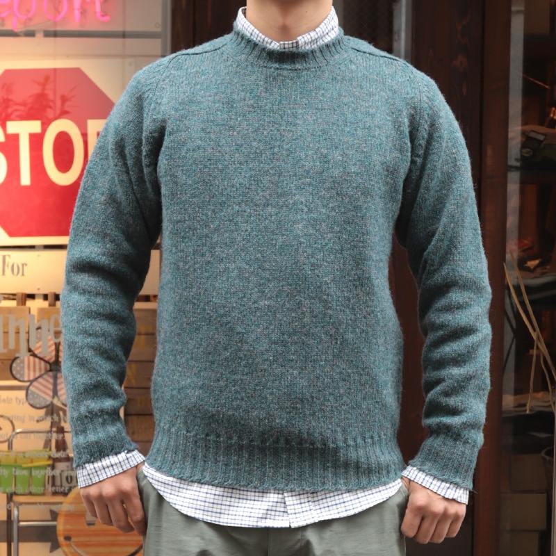 Jamieson's/����ߥ��� CREW NECK SWETER ELBOW PATCH