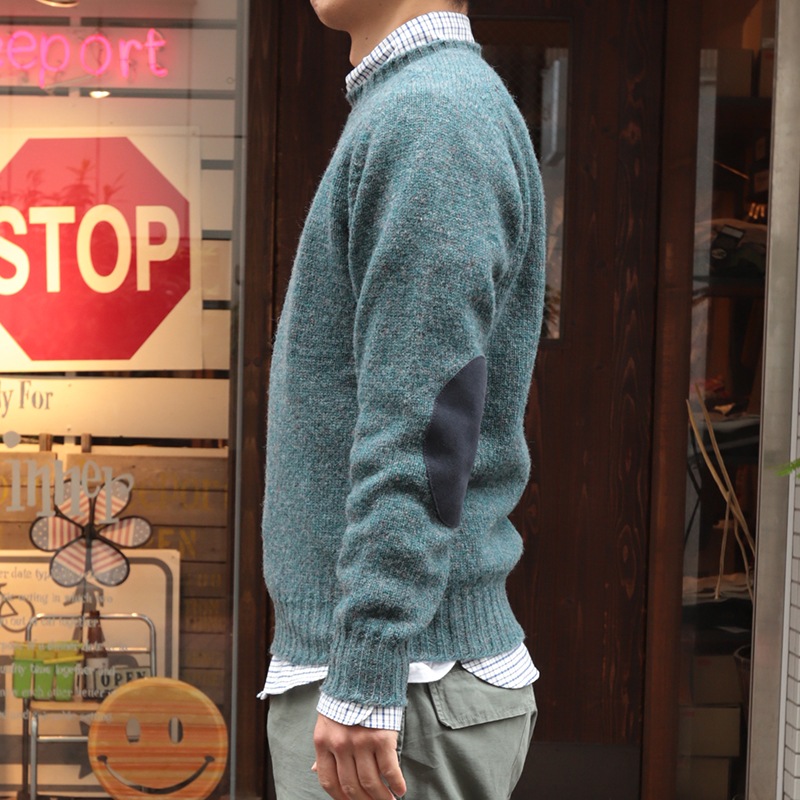 Jamieson's/����ߥ��� CREW NECK SWETER ELBOW PATCH