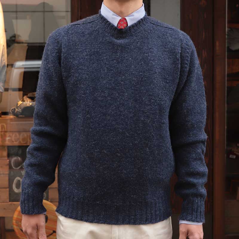 Jamieson's/����ߥ��� CREW NECK SWETER ELBOW PATCH