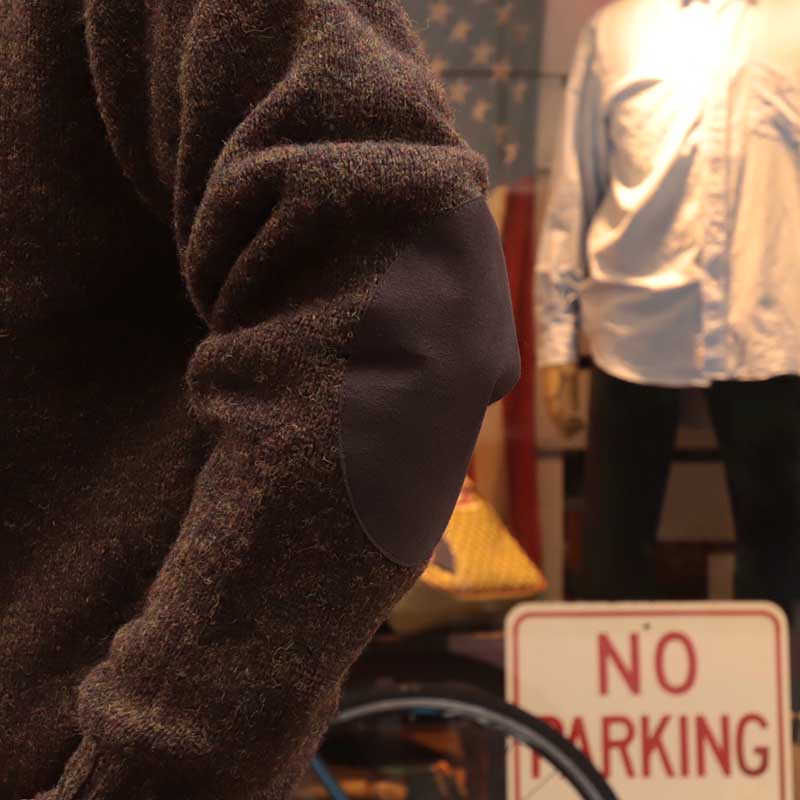 Jamieson's/����ߥ��� CREW NECK SWETER ELBOW PATCH