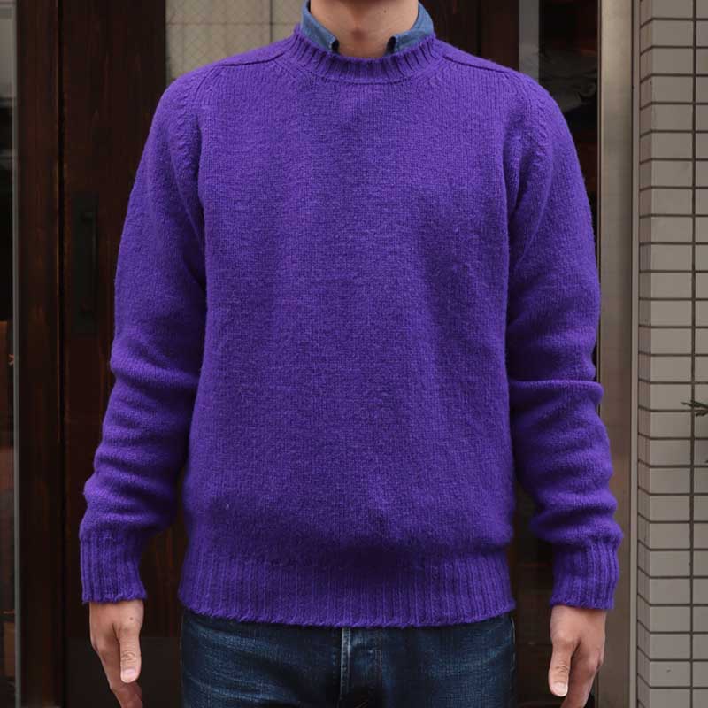 Jamieson's/����ߥ��� CREW NECK SWETER ELBOW PATCH