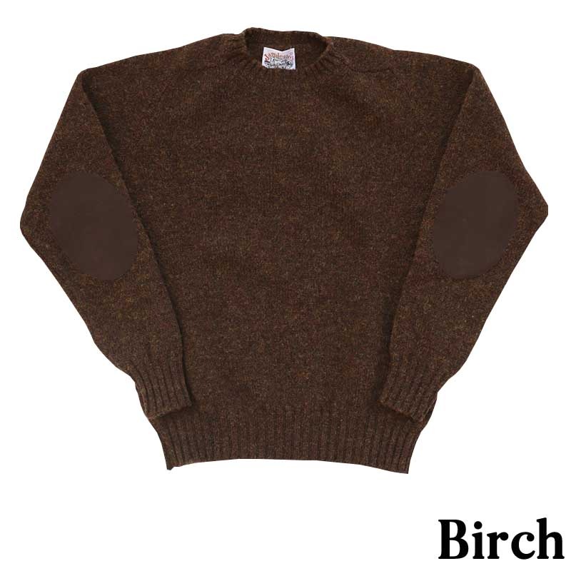 Jamieson's/����ߥ��� CREW NECK SWETER ELBOW PATCH
