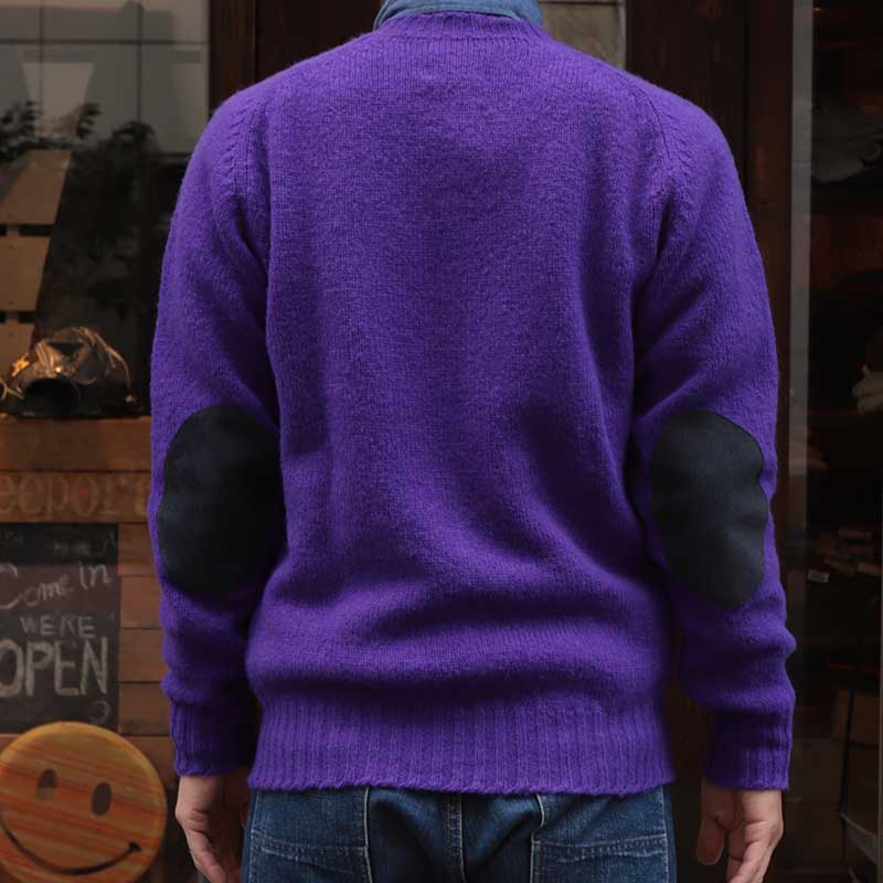 Jamieson's/����ߥ��� CREW NECK SWETER ELBOW PATCH