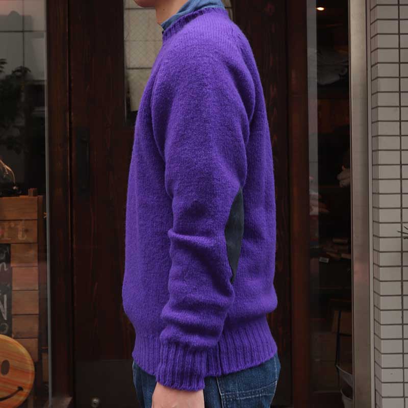 Jamieson's/����ߥ��� CREW NECK SWETER ELBOW PATCH