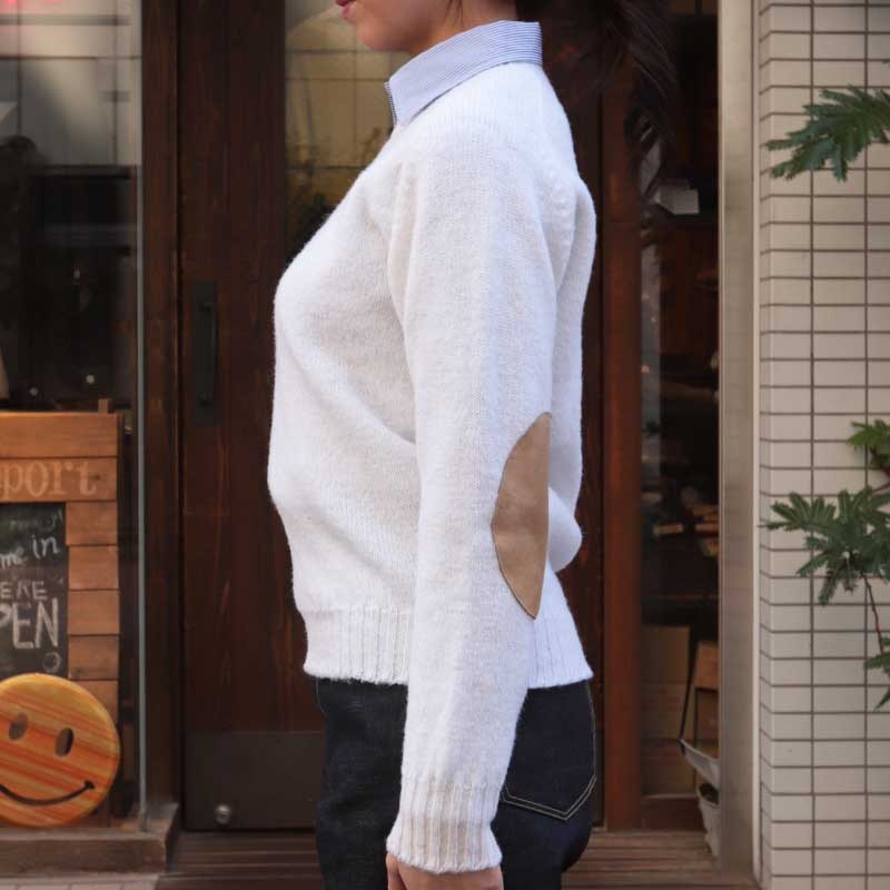 Jamieson's/����ߥ��� CREW NECK SWETER ELBOW PATCH