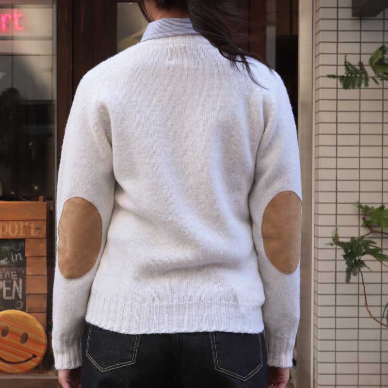 Jamieson's/����ߥ��� CREW NECK SWETER ELBOW PATCH