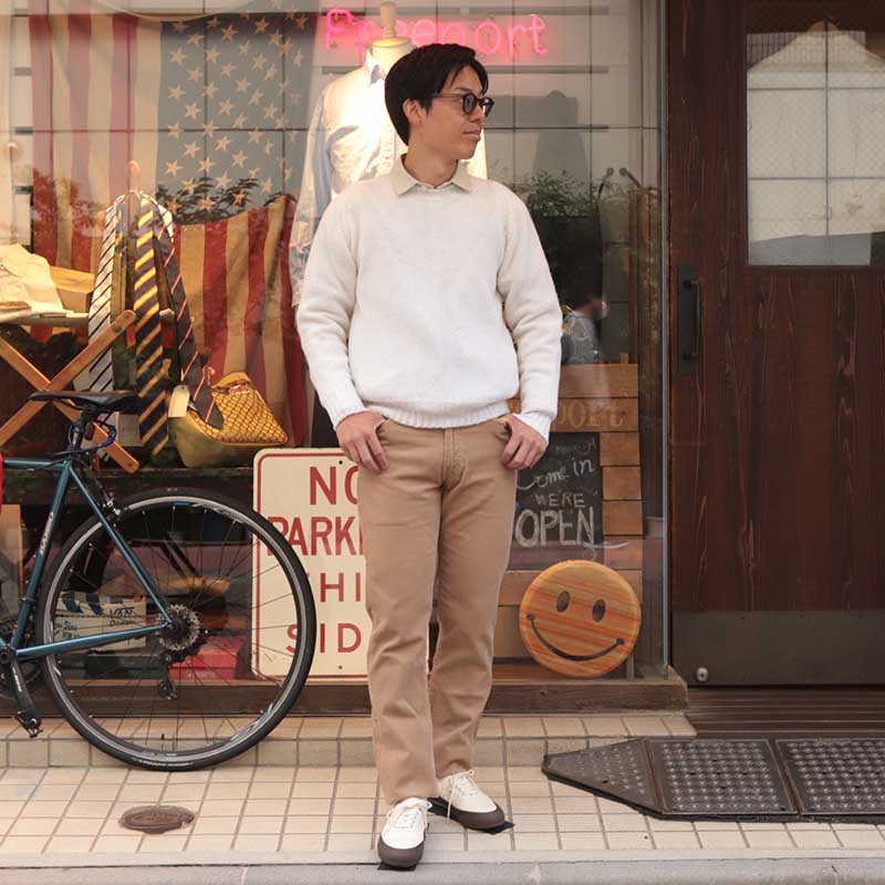 Jamieson's/����ߥ��� CREW NECK SWETER ELBOW PATCH