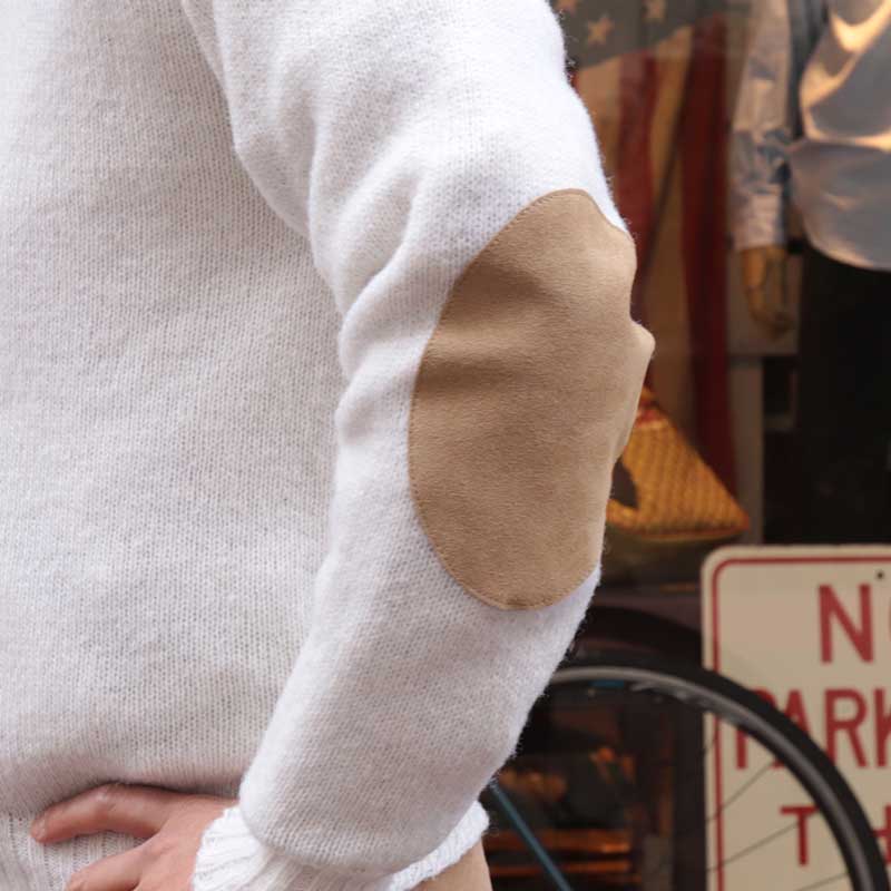 Jamieson's/����ߥ��� CREW NECK SWETER ELBOW PATCH