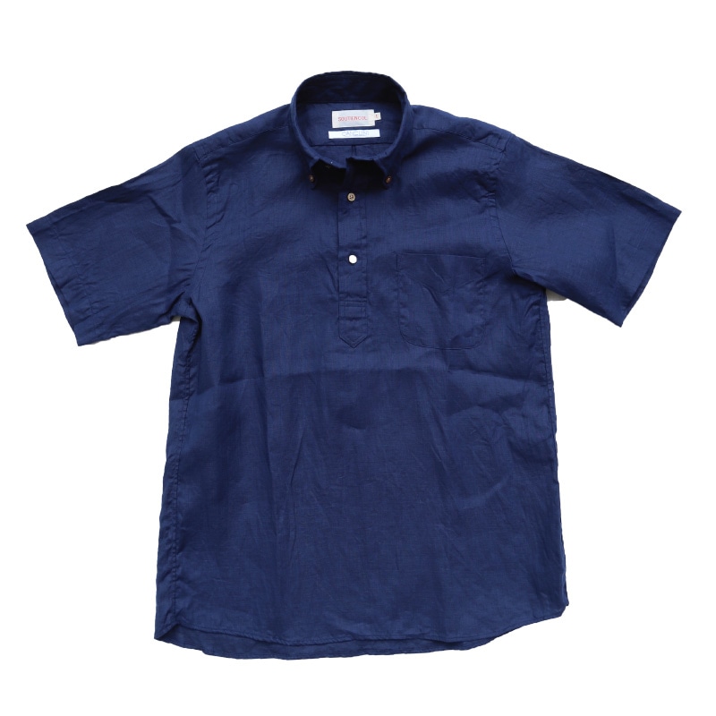 SOUTIENCOL/スティアンコル RE-MAKE POLO H/S CANCLINI LINEN NAVYの