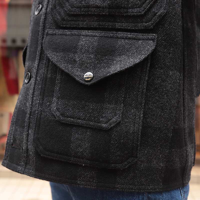 WORKERS/���������Cruiser Jacket WoolMelton Black��Grey