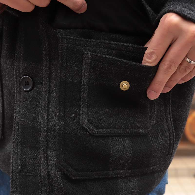 WORKERS/���������Cruiser Jacket WoolMelton Black��Grey