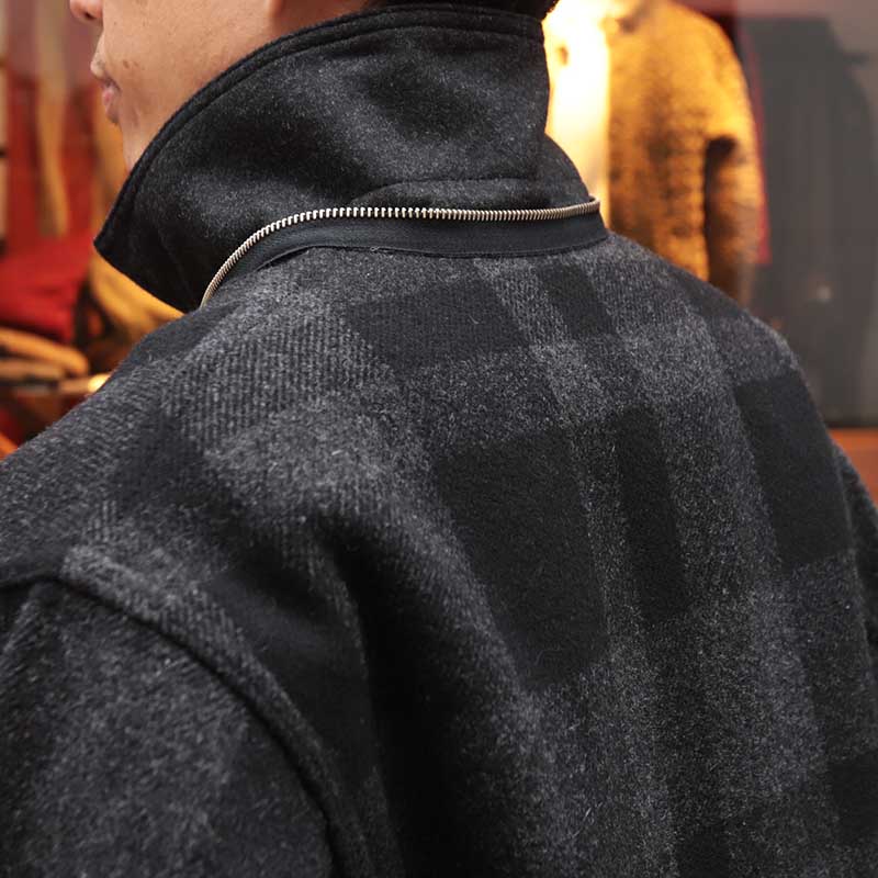 WORKERS/���������Cruiser Jacket WoolMelton Black��Grey