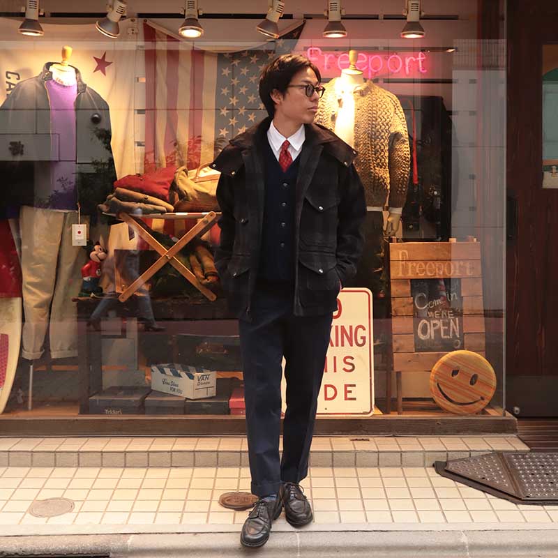 WORKERS/���������Cruiser Jacket WoolMelton Black��Grey