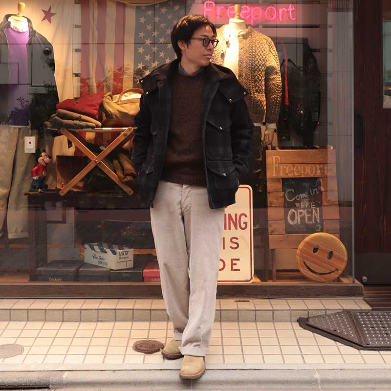 WORKERS/���������Cruiser Jacket WoolMelton Black��Grey