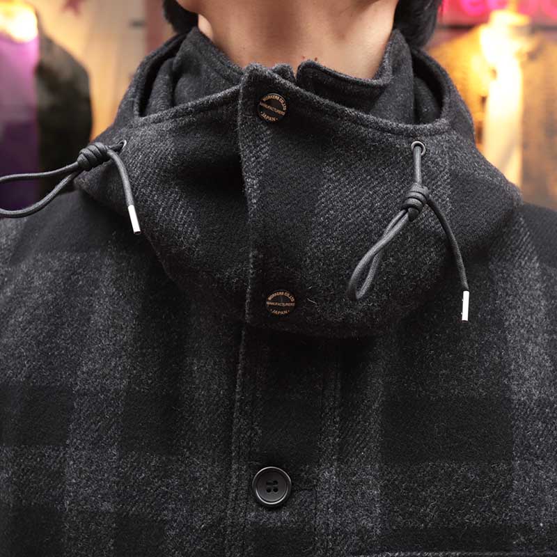 WORKERS/���������Cruiser Jacket WoolMelton Black��Grey