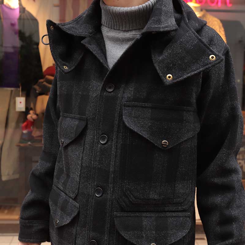 WORKERS/���������Cruiser Jacket WoolMelton Black��Grey