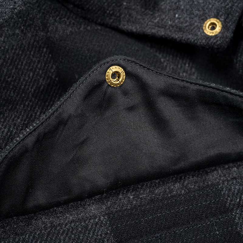 WORKERS/���������Cruiser Jacket WoolMelton Black��Grey