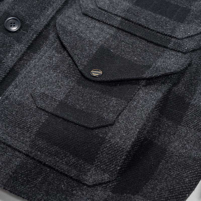 WORKERS/���������Cruiser Jacket WoolMelton Black��Grey
