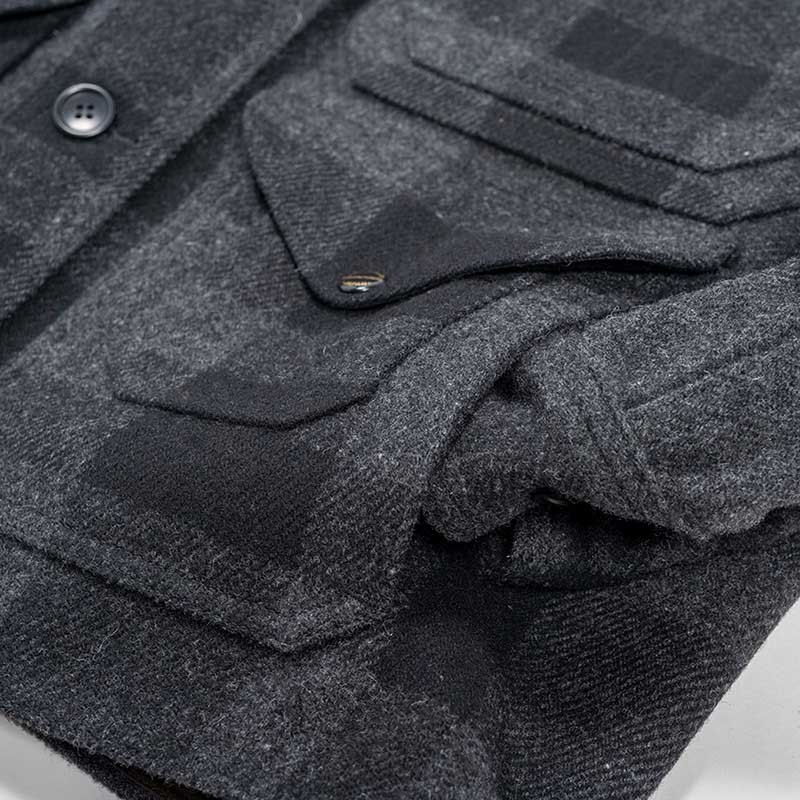 WORKERS/���������Cruiser Jacket WoolMelton Black��Grey