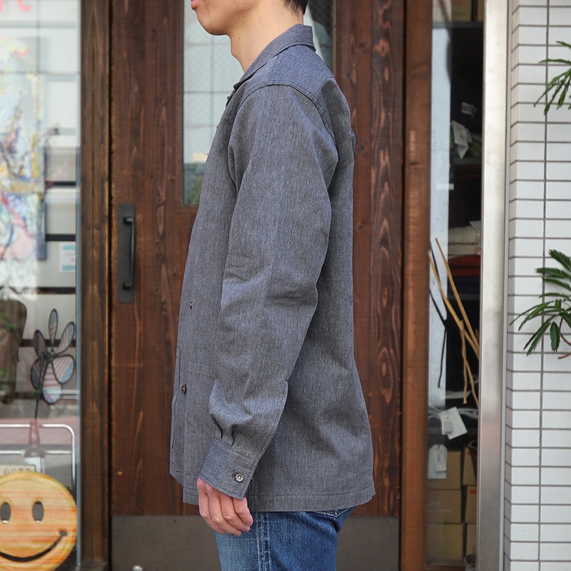 WORKERS/������� Open Collar Shirt Chambray