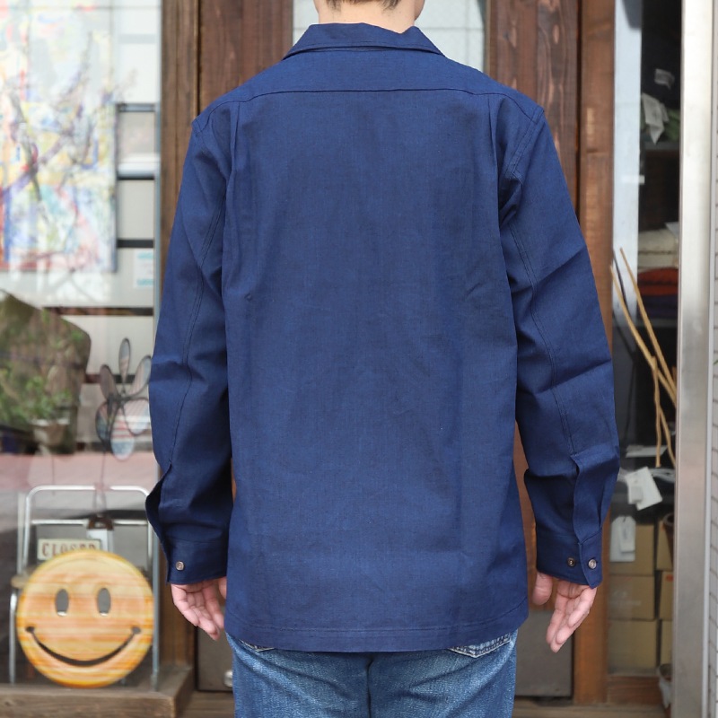 WORKERS/������� Open Collar Shirt Chambray