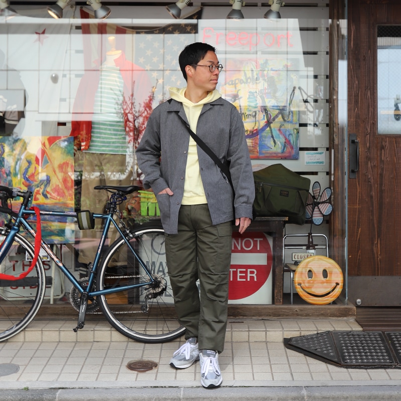 WORKERS/������� Open Collar Shirt Chambray