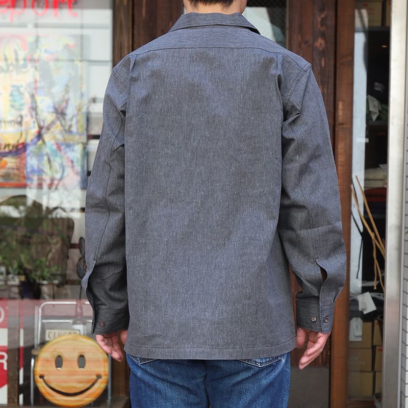 WORKERS/������� Open Collar Shirt Chambray