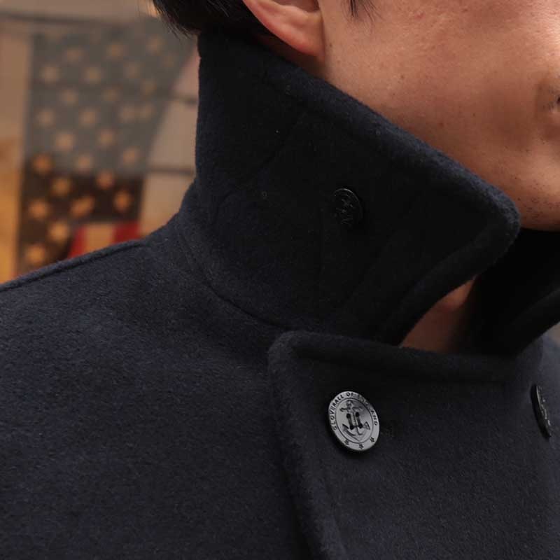 GLOVERALL /�������С�������CHURCHILL PEACOAT NAVY BLACKWATCH