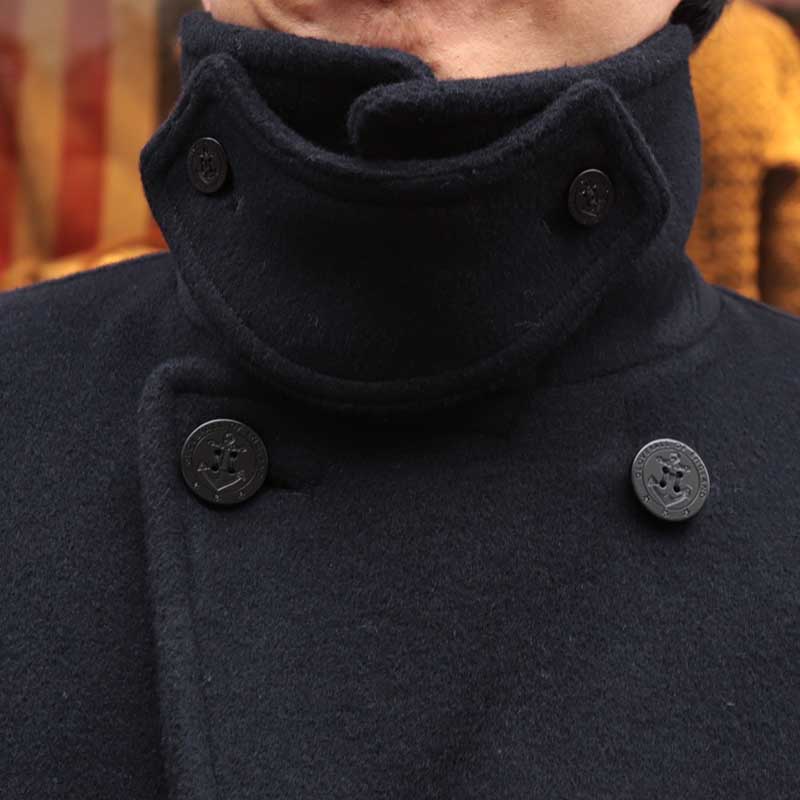 GLOVERALL /�������С�������CHURCHILL PEACOAT NAVY BLACKWATCH