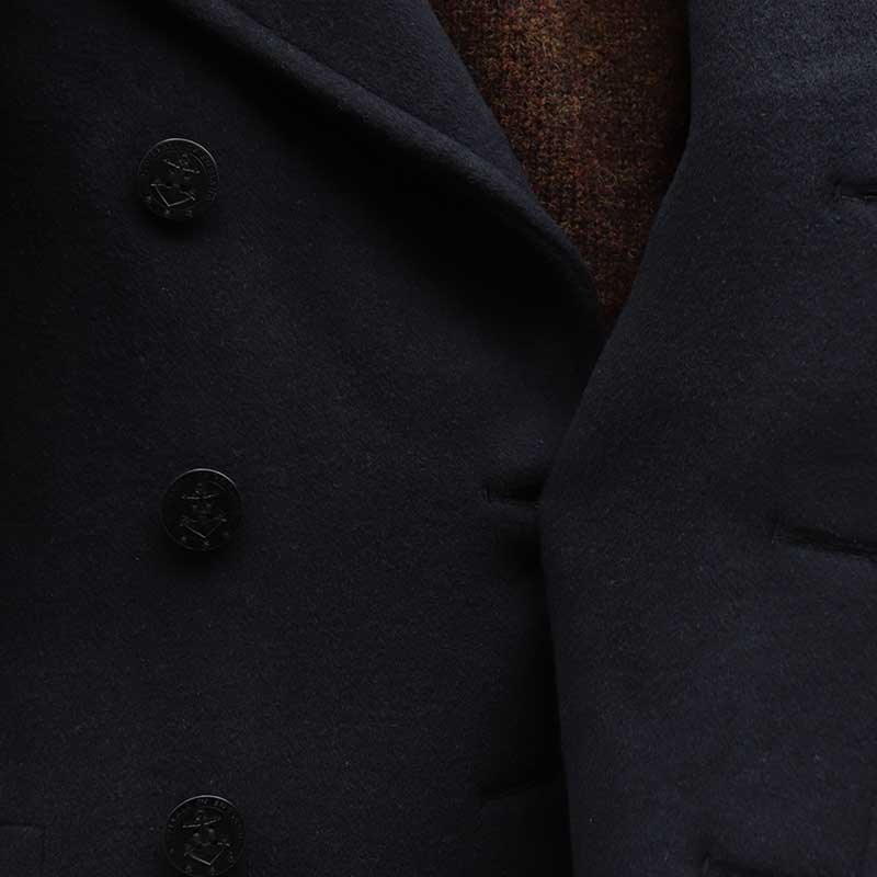 GLOVERALL /�������С�������CHURCHILL PEACOAT NAVY BLACKWATCH