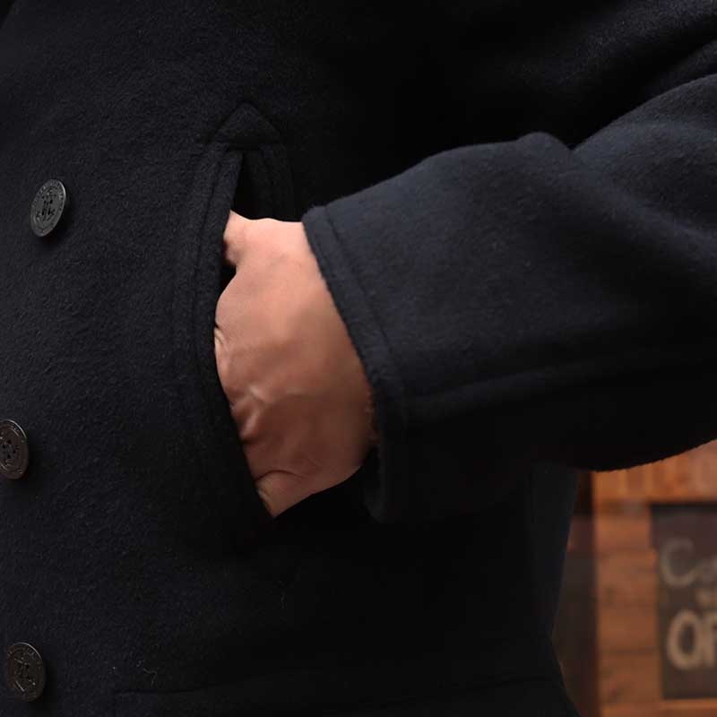 GLOVERALL /�������С�������CHURCHILL PEACOAT NAVY BLACKWATCH