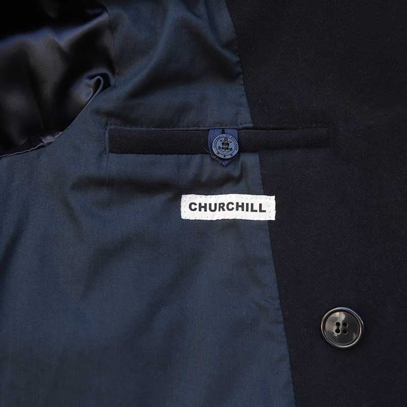 GLOVERALL /�������С�������CHURCHILL PEACOAT NAVY BLACKWATCH