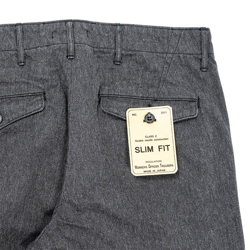 WORKERS/������� Officer Trousers Slim, Type2 Cotton Serge Grey