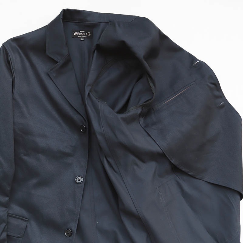 WORKERS/������� Lounge Jacket,UN Lining, Navy Chino