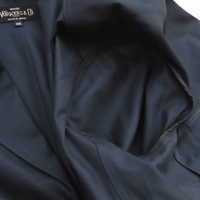 WORKERS/������� Lounge Jacket,UN Lining, Navy Chino