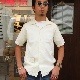 WORKERS Open Collar Shirt Cotton Linen