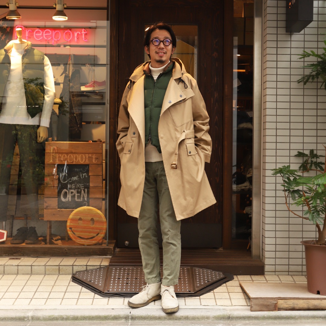 WORKERS/������� Moto Coat Beige Heavy Ventile