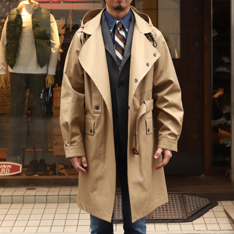 WORKERS/������� Moto Coat Beige Heavy Ventile
