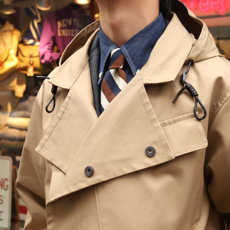 WORKERS/������� Moto Coat Beige Heavy Ventile